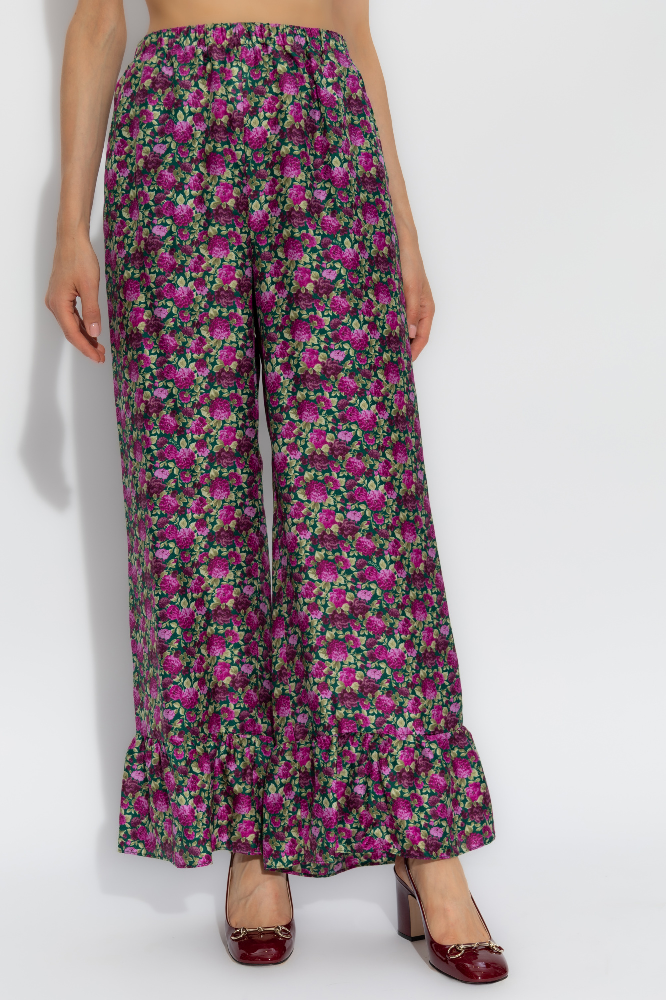 Los Angeles Guess Floral Lightweight Polyester Flowy Pants